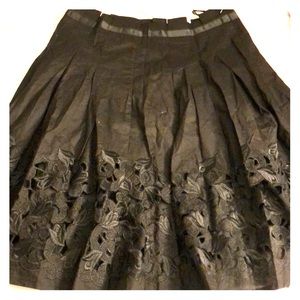 West End San Francisco Black Skirt w flower Cut
